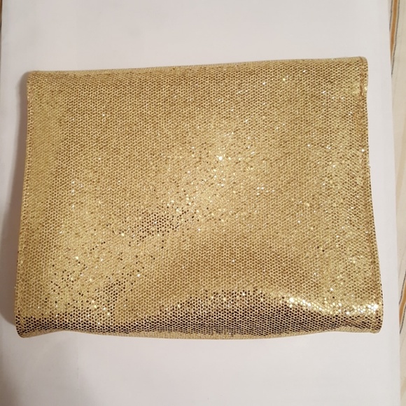11:01 - 3/$25 BareMinerals Gold Glittery Small Clutch/Bag - Picture 3 of 7